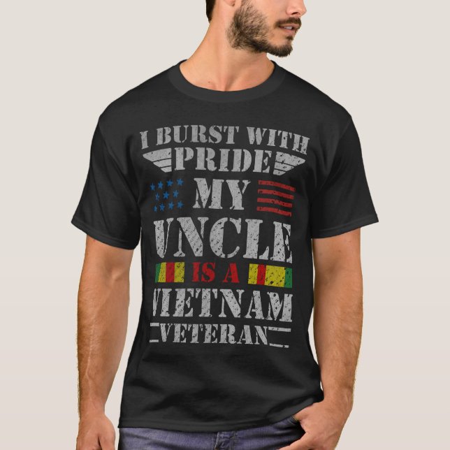 Neveu fier de nièce d'un T-shirt de vétéran du (Devant)