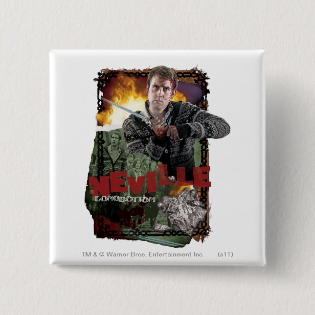 Neville Longbottom Collage 2 Inch Square Button (Front)