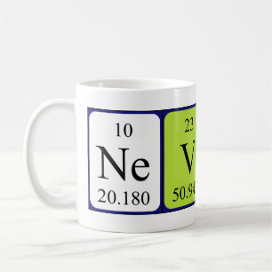 Nevio périodique nom de table mug
