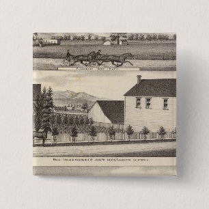Nevis, Green residences, farms 2 Inch Square Button