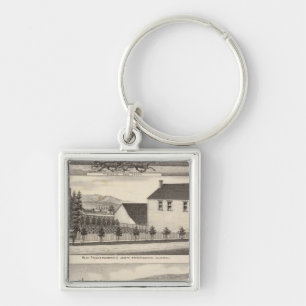 Nevis, Green residences, farms Keychain