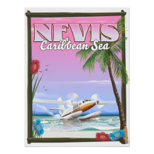 Nevis Holiday poster. Poster