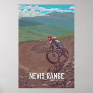 Nevis Range Mountain Biking Travel Poster