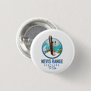 Nevis Range scotland Ski logo 1 Inch Round Button
