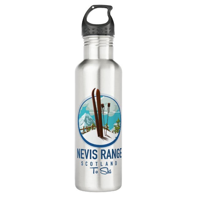Nevis Range scotland Ski logo 710 Ml Water Bottle (Front)