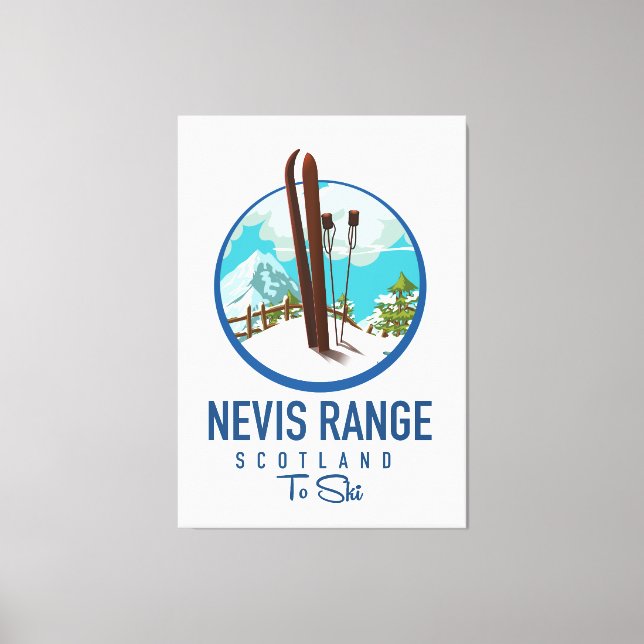 Nevis Range scotland Ski logo Canvas Print (Front)
