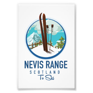 Nevis Range scotland Ski logo Photo Print
