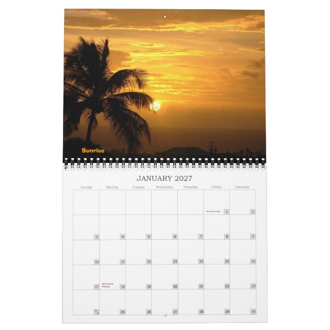 NEVIS, WEST INDIES CALENDAR (Jan 2027)