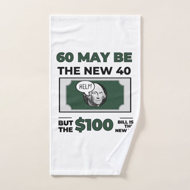 New $100 Dollar Bill Bath Towel (Hand Towel)