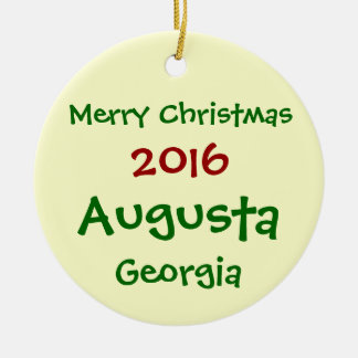 NEW 2016 AUGUSTA GEORGIA MERRY CHRISTMAS ORNAMENT