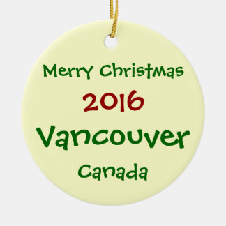 NEW 2016 VANCOUVER CANADA MERRY CHRISTMAS ORNAMENT