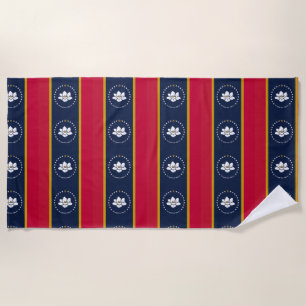 New 2020 Mississippi Flag Stripes Beach Towel