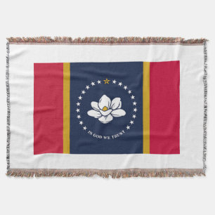 New 2020 Mississippi Flag Throw Blanket