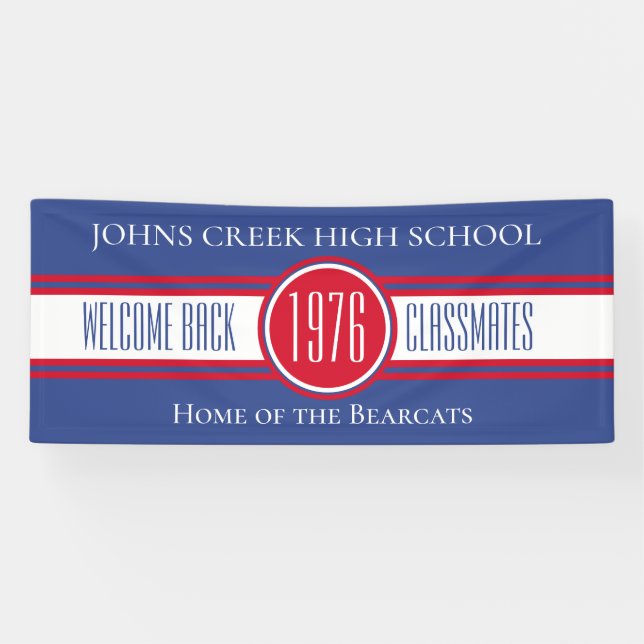 NEW! 6 Foot Class Reunion Welcome Banner (Horizontal)