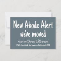 New Abode Alert Add Details We've Moved Moving