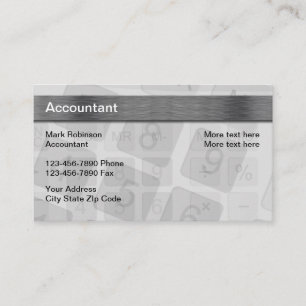 New Accountant Business Card