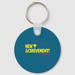 New achievement - funny video gamer gaming lover keychain