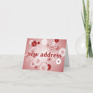 new address announcement : vintage floral