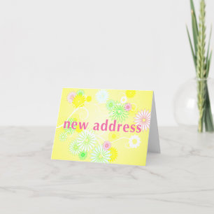 new address announcement : vintage floral