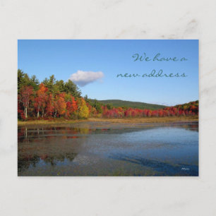 New Address Autumn Shore Announcement Postcard