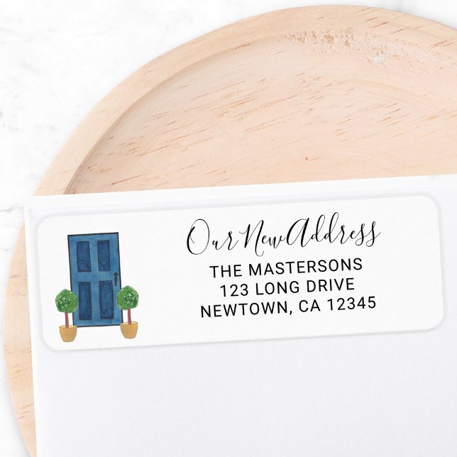 New Address Blue Door Return Address (Creator Uploaded)