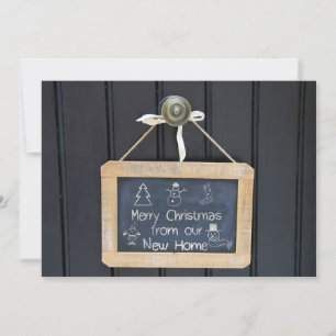 New Address Chalkboard Christmas Card
