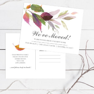New Address Change of Address Moving Announcement Postcard