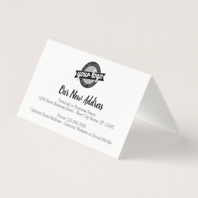 New Address Change with Business Logo (Front)