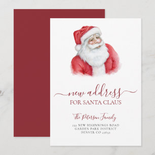 New address Christmas holiday moving Announcement