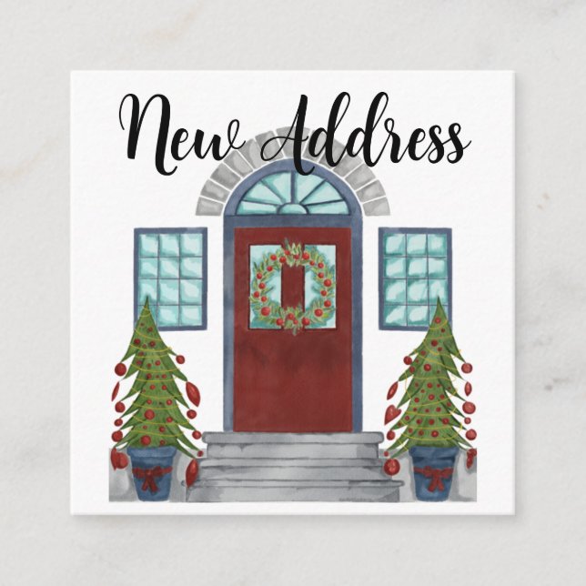 New Address Christmas home Enclosure Card (Front)