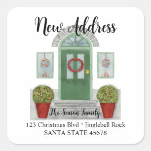 New Address Christmas home Envelope seal