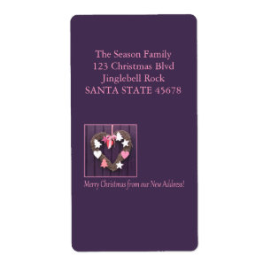 New Address Christmas wreath on door