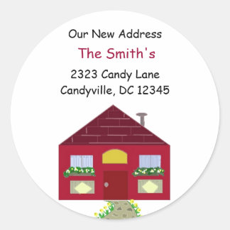 New Address Classic Round Sticker