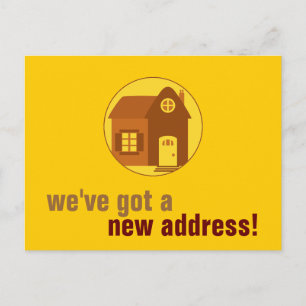 New Address : Customizable Announcement Postcard