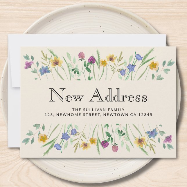 New Address Floral Moving Announcement (Creator Uploaded)