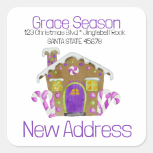 New Address  Gingerbread House  Envelope seal