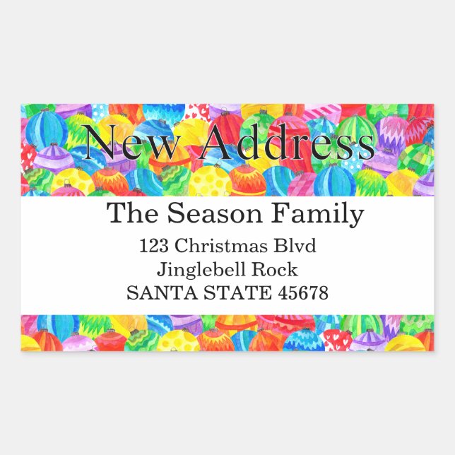 New Address handpainted watercolor sticker (Front)