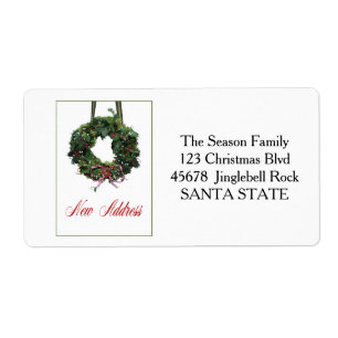 New Address Holiday Label