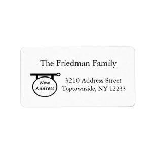 New Address Label, Return Address Stickers