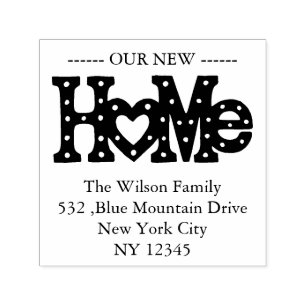 New Address Moving Announcement Return Address Self-inking Stamp