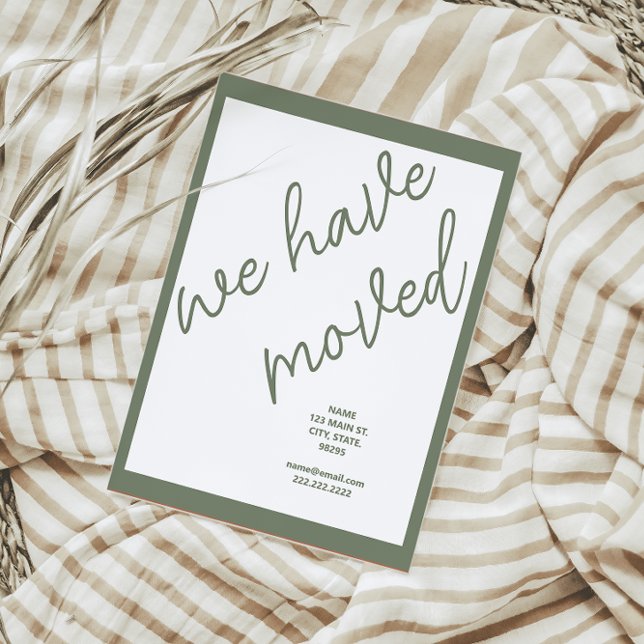 New Address Moving Announcement | Sage Green (Creator Uploaded)