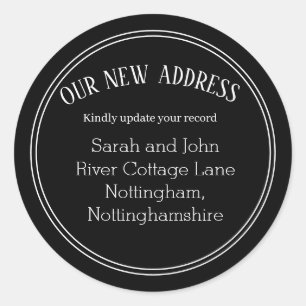 New Address Moving Announcement Stickers