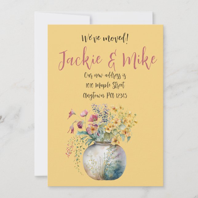 New address, new home, house warming announcement  (Front)