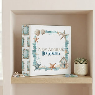 New Address New Memories Beach House Sea Starfish Binder