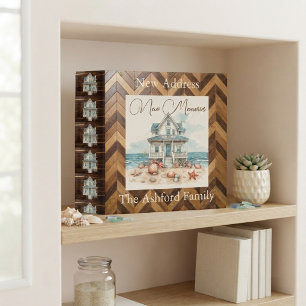 New Address New Memories Family Beach House Ocean Binder