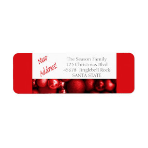 New Address ornaments Holiday Label