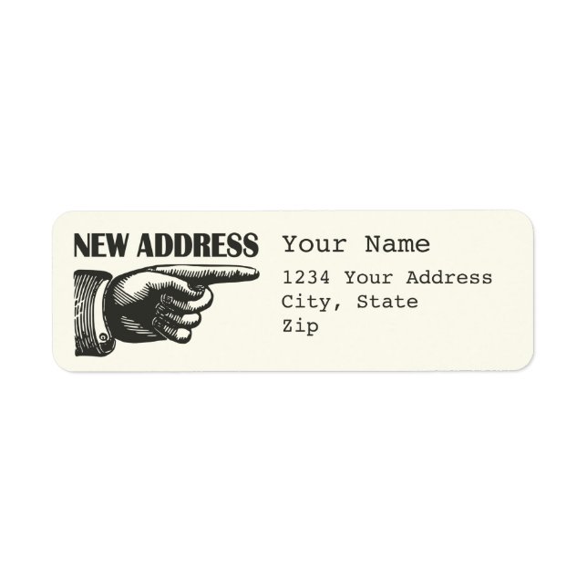 New Address Pointing Hand (Front)