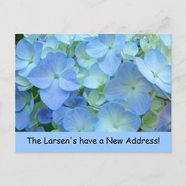 New Address postcards Announcements Blue (Front)