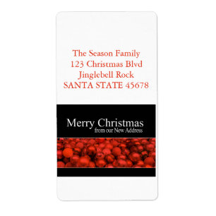 New Address red ornaments