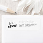 New address simple black white return address